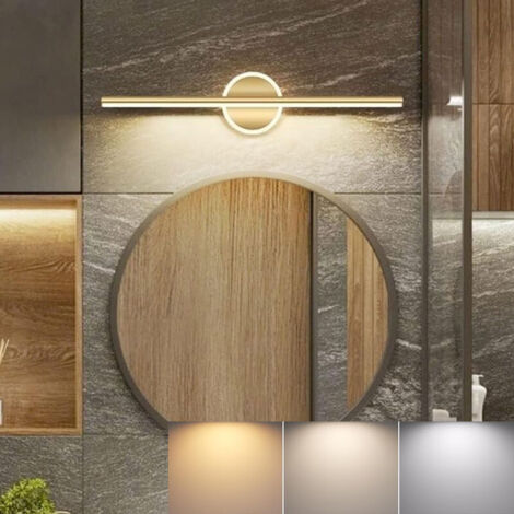 Applique moderna da 40 cm - Luce a LED da 10 W per specchio, 3 temperature di colore - Luce per specchio da bagno - Specchio illuminato per toeletta - Oro