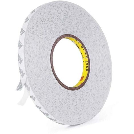 Nastro biadesivo 3M 9080, trasparente, forte adesivo biadesivo, lunghezza 50 m, larghezza 10 mm, spessore 0,15 mm per lavori manuali.