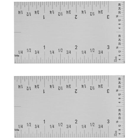 righelli tascabili da 9 cm, righelli quadrati in acciaio inossidabile con finitura opaca, strumento di misurazione di precisione per la lavorazione del legno con graduazioni e 4 bordi per una leggibil