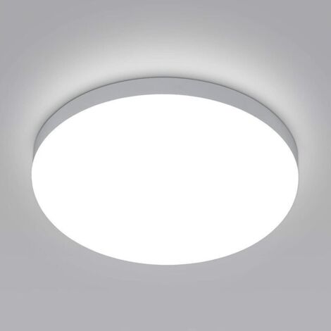 Plafoniera LED rotonda, lampada da soffitto per bagno, impermeabile IP54, luce bianca fredda 6500K, lampada da soffitto moderna per bagno, camera da letto, cucina, soggiorno, balcone, 30W, diametro 30