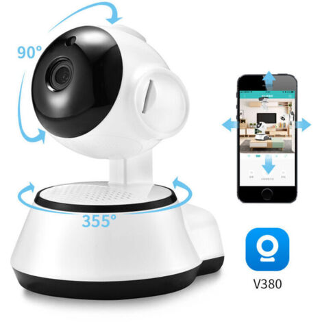 Telecamera di sorveglianza panoramica IP WiFi V380 Pro, dispositivo di sicurezza domestica wireless, registrazione audio, baby monitor per interni. (1/4)