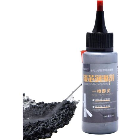 Lubrificante per serrature a grafite da 100 ml, lubrificante professionale per serrature, lubrificante secco in polvere di grafite, contenuto del lubrificante alla grafite per cilindro della serratura
