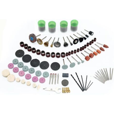Kit di accessori per utensili rotanti da 147 pezzi, potente utensile rotante, accessorio universale multiuso per la lavorazione del legno, l'artigianato e la decorazione della casa. (1/4)