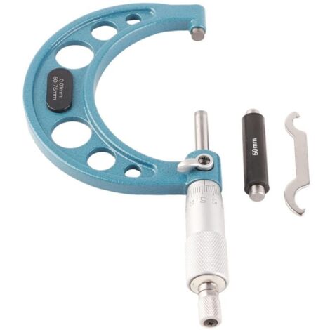 Micrometro, calibro per esterni da 0,01 mm con chiave, micrometro di spessore in acciaio inossidabile (50-75 mm) (1/4)
