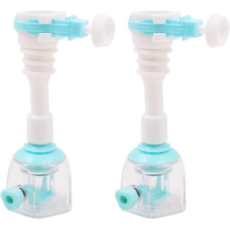 Set di 2 prolunghe regolabili da 12,5 cm per rubinetto da cucina con 2 tipi di uscita dell'acqua, compatibili con beccucci rotondi da 15 a 23 mm di diametro.
