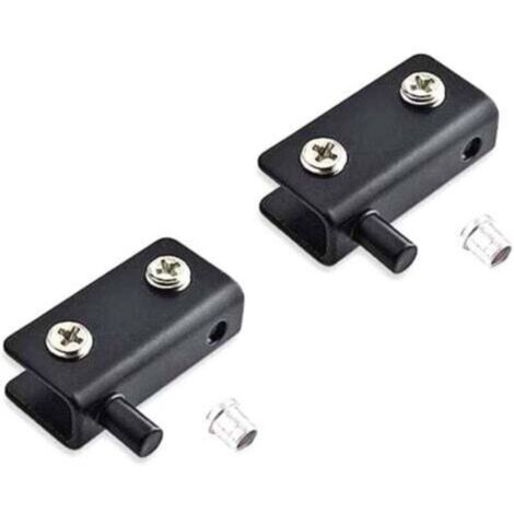 2 pezzi Cerniera a perno per porta in vetro in acciaio inossidabile, morsetto regolabile per cerniera porta in vetro (40x20x10 mm), clip per cerniera
