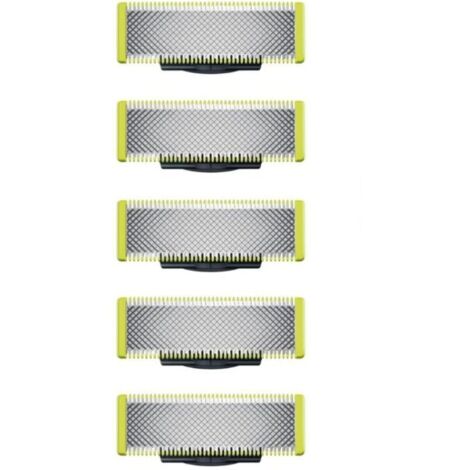 Applicabile a Philips OneBlade - Lame di ricambio per rasoio/rifinitore elettrico OneBlade, in acciaio inossidabile resistente, per rifinire, modellare e radere, confezione da 5.