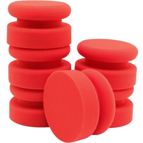 Set di lucidatura da 6 pezzi, spugna lucidante manuale, spugna lucidante, spugna lucidante professionale per auto con manico per cera/sigillante/lucidante per specchietti - lavabile