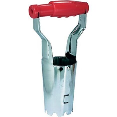 Piantatrice automatica per bulbi, trapiantatrice per piantine di ortaggi e fiori, attrezzo agricolo per la messa a dimora di piantine, manico in plastica, rosso