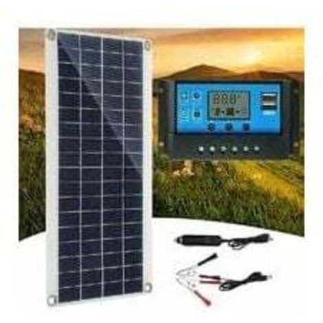 Kit di ricarica con pannello solare da 300 W, 12 V e regolatore di carica solare da 60 A, ideale per camper, yacht, attività all'aperto e illuminazione da giardino.