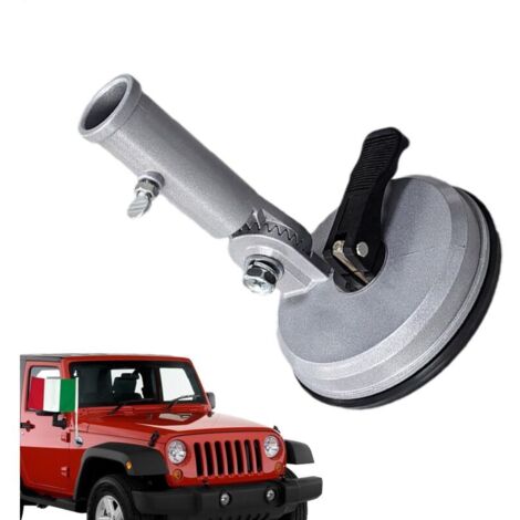 Ventosa per asta portabandiera per auto, supporto per bandiera con ventosa, supporto per bandiera per auto - supporto per bandiera per camper, staffa di montaggio angolata per asta portabandiera
