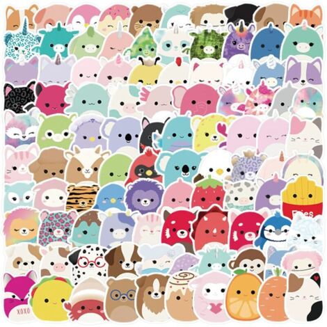 100 adesivi di simpatici animali, adesivi per bambini, adesivi in vinile impermeabili, adesivi per scrapbooking, journaling, laptop, borraccia termica, chitarra, Macbook, ecc. (1/4)
