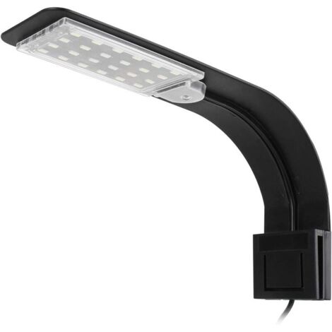 Lampada per acquario, lampada LED ultrasottile, mini lampada a clip con 24 LED bianchi e blu per pesci e piante