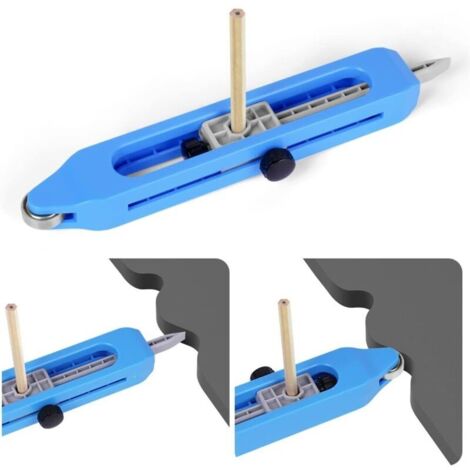 Calibro di contorno con blocco, strumento per profilatura, righello di misurazione per la lavorazione del legno, strumento di duplicazione di contorni irregolari, regalo per falegname