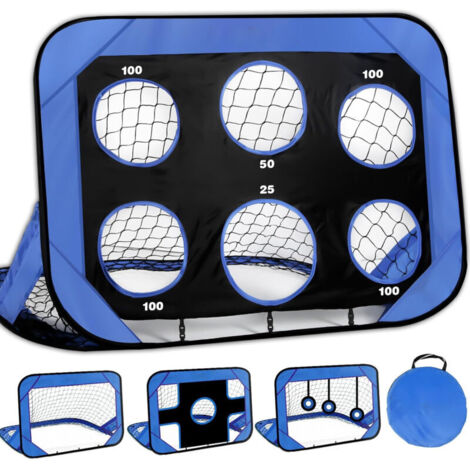 Porta da calcio per bambini da esterno con borsa per il trasporto, 4 modalità, porta da calcio pieghevole 120 x 80 x 80 cm, ideale per giardino, parco giochi, parco e uso interno