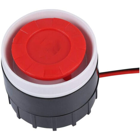 Sirena mini cablata a 12 V CC, 120 dB, sistema di allarme sonoro per la sicurezza domestica, colore rosso