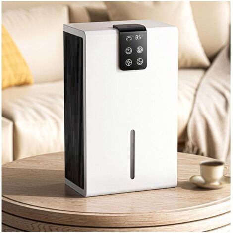 Deumidificatore silenzioso da 2600 ml, purificatore d'aria silenzioso con luci LED a 7 colori, deumidificatore per ambienti di grandi dimensioni come soggiorno, camera da letto, ufficio, bagno