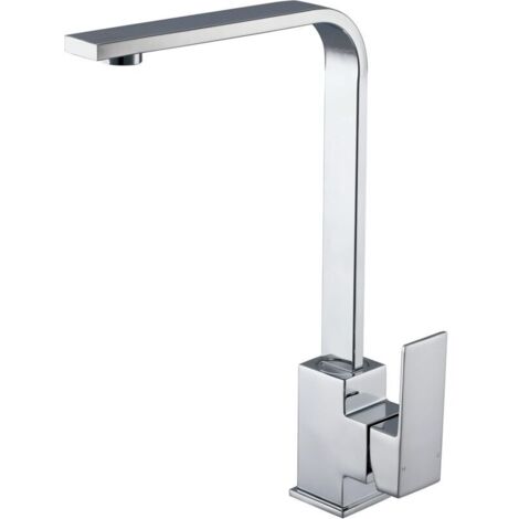 Rubinetto da cucina quadrato, miscelatore da cucina moderno, miscelatore da lavello integrato cromato