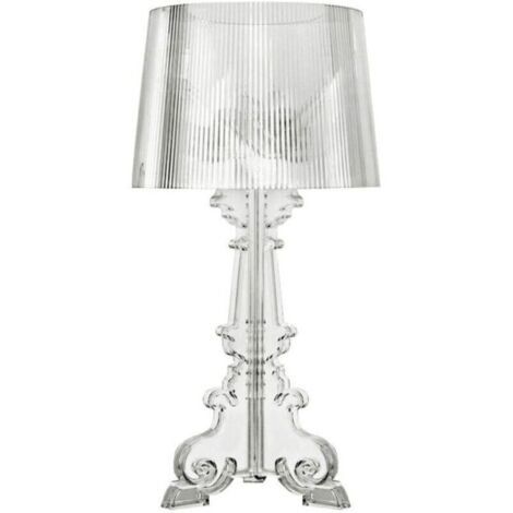 Lampada da tavolo - Piccola lampada da soggiorno di design - Paralume trasparente - Acrilico, plastica
