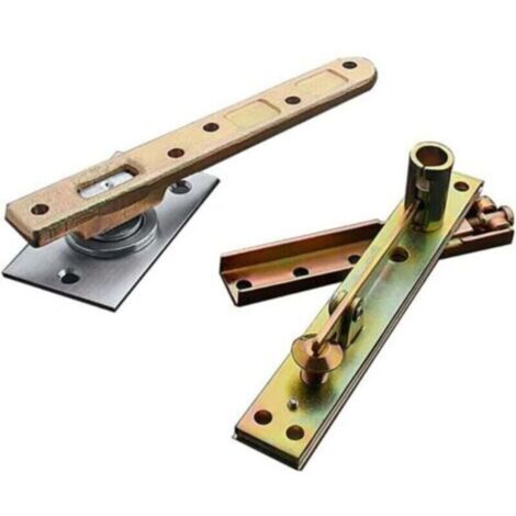 set (B) Cerniere per porte girevoli ad alta resistenza, capacità di carico 150 kg. Cerniere a perno nascoste. Acciaio inossidabile. Albero a perno a 360° per porte in legno. Cerniera per porta nascost