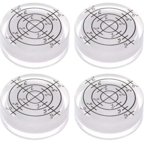 Acquisto di 4 livelle a bolla rotonde da 32 x 7 mm, mini indicatori di livello rotondi Bullseye per livellare fotocamere, treppiedi, telescopi, officine, giradischi, bianco