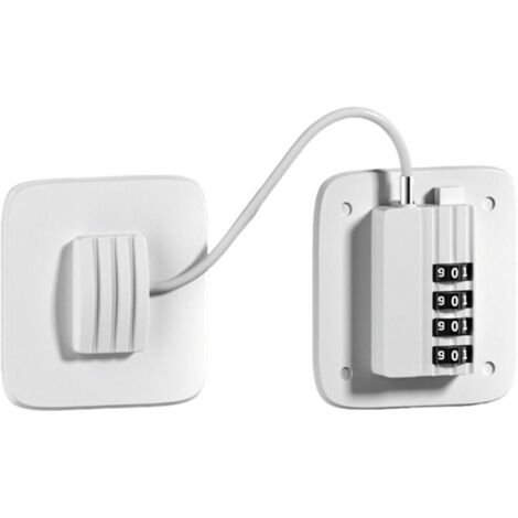 Serratura per frigorifero a combinazione a 4 cifre a prova di bambino, serrature per finestre a prova di bambino, installazione tramite trapano o adesivo per frigorifero, cassetto, mobile, finestre (b (1/4)