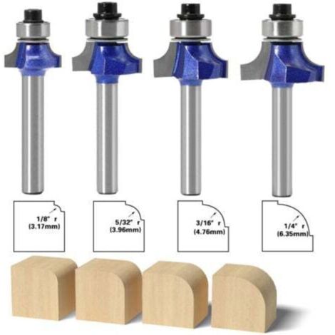 punte per fresatura arrotondata in carburo per legno, gambo da 6 mm, frese arrotondatrici, utensili per la lavorazione del legno (1/4)