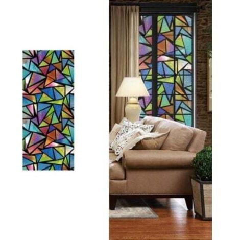 Pellicola per vetri per la privacy 45x100cm, pellicola decorativa opaca per vetri colorati, pellicola autoadesiva oscurante per vetri (1/4)