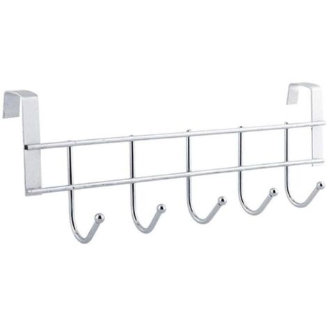 Portasciugamani, gancio appendiabiti, gancio per guardaroba, appendiabiti in acciaio inox con 5 ganci, utilizzato per cucina, bagno, soggiorno, camera da letto