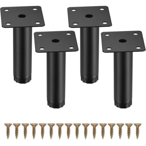 gambe per mobili, piedini per mobili regolabili da 10 cm/4 pollici, piedini di supporto in metallo per mobili/tavoli/sedie/scrivanie/cucina/armadietti/divani (1/4)