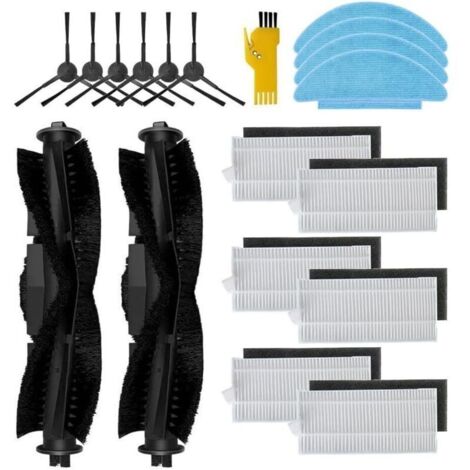 Kit di accessori per robot aspirapolvere Tikom L9000. Parti di ricambio, 18 confezioni: 2 spazzole principali, 6 filtri, 6 spazzole laterali, 4 panni per mocio. (1/4)