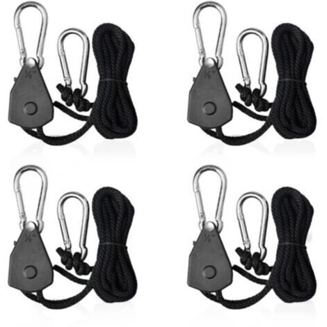 Corda a cricchetto regolabile con ganci da 1/8", tenditore per vela ombreggiante, corda a cricchetto per lampade o piante