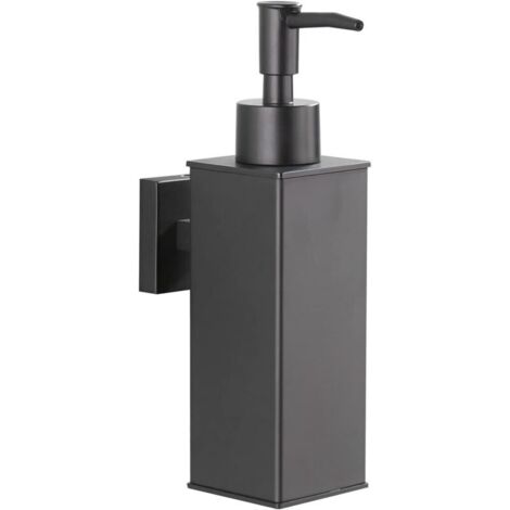 Dispenser di sapone a parete in acciaio inossidabile 304 - Nero opaco - per uso quotidiano (1/4)