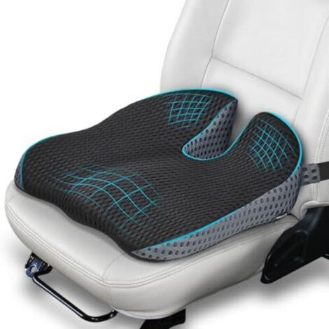 Cuscino per auto per conducente - Cuscino rialzato per seggiolino auto per adulti in memory foam - Cuscino antiscivolo per sedia da ufficio per auto/ufficio/camion