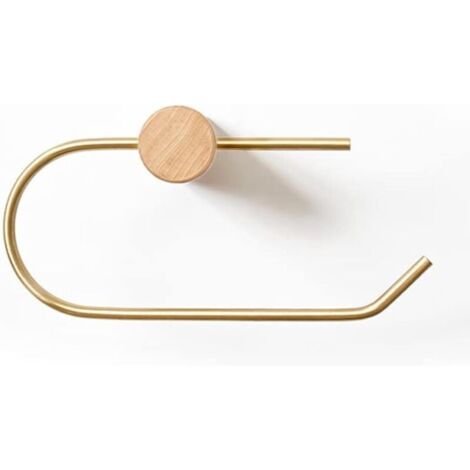 Porta carta igienica in legno Loft, porta asciugamani da parete o adesivo, porta rotolo di carta igienica, porta asciugamani per bagno, design minimalista (1/4)