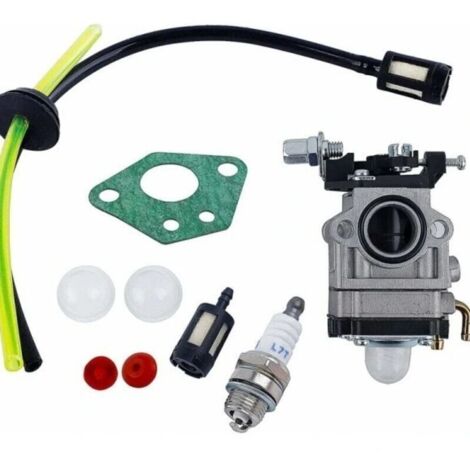 Kit carburatore per decespugliatore da 52 cc, 49 cc e 43 cc con guarnizione, tubo flessibile, candela e filtro del carburante