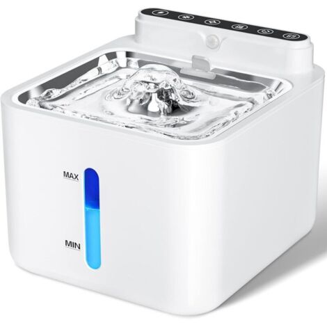 Fontanella per gatti con sensore di movimento, fontanella per gatti da 3,2 l, senza fili, a batteria, batteria al litio integrata da 2600 mAh, con pompa silenziosa e filtro