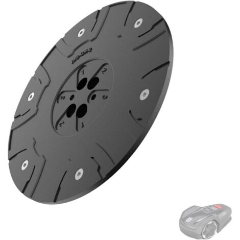 Disco accessorio per robot rasaerba Flymo/Gardena RIS-GH-2, disco da taglio con lama in acciaio, resistente alle intemperie, taglio preciso, 180 x 43 mm (1/4)
