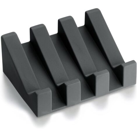 Portasapone in silicone con scarico per doccia, barra per bagno, vassoio di asciugatura a cascata autosvuotante, portaspugna per lavello da cucina, tappetino salvasapone facile da pulire, un (1/4)
