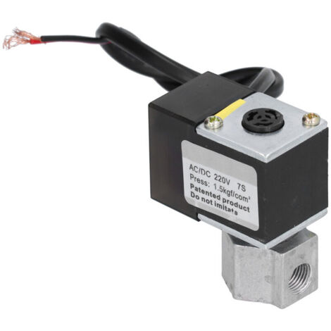 Elettrovalvola M8, filettatura interfaccia, accessori pompa aria con base in alluminio pressofuso, foro laterale, AC/DC 220V (1/4)