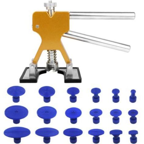Kit di riparazione ammaccature senza vernice, strumento per la riparazione di ammaccature sulla carrozzeria con 18 ventose blu per auto, frigoriferi, motociclette, lavatrici