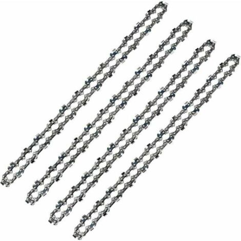 Catena per motosega a 52 maglie, passo 3/8 LP, calibro .050 (1,3 mm), basso contraccolpo, confezione da 4 catene di trasmissione a 52 maglie per barre guida da 14" (35 cm)