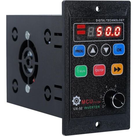 Convertitore di frequenza, convertitore di frequenza VFD, ingresso monofase, uscita trifase, regolatore di velocità per il controllo della velocità del motore, 1100 W CA 220 V (1/4)