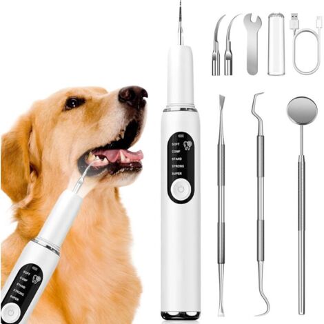 Rimuovi tartaro, scaler dentale a ultrasuoni, 5 modalità di pulizia con LED, scaler dentale elettronico indolore per eliminare (1/4)