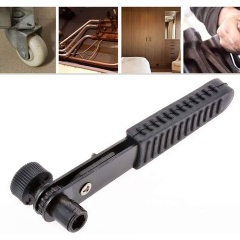 Mini chiave a cricchetto con attacco a clip da 1/4" per cacciavite manuale da garage (nero), nero (1/4)