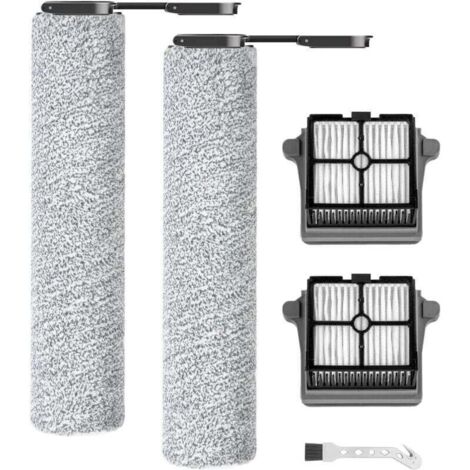 Rotolo spazzola di ricambio e filtro HEPA per aspirapolvere a secco e a umido Tineco FLOOR ONE S7 Combo / S7 Flashdry / SWITCH S7, 2 rotoli spazzola + 2 filtri + 1 spazzola per la pulizia