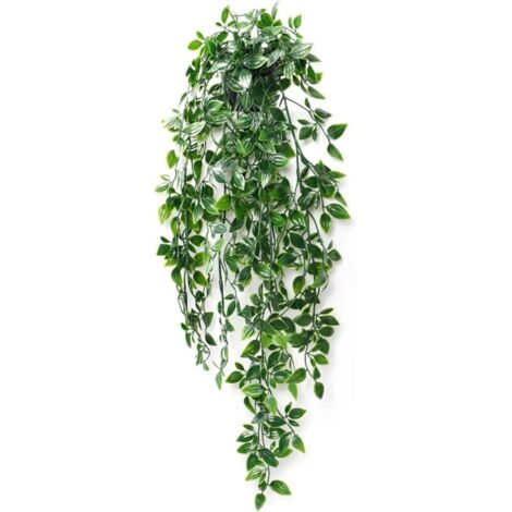 pezzo di pianta artificiale di eucalipto pendente con vaso, lunga 65 cm, edera artificiale senza manutenzione per casa, giardino, decorazione interna ed esterna (Mandala-1pc)