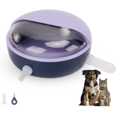 Mangiatoia per cuccioli - Mangiatoia per animali domestici - Stazione di allattamento per cuccioli - Ciotola per il latte - 4 tettarelle - Mangiatoia in silicone per cuccioli - Per gattini, cuccioli,
