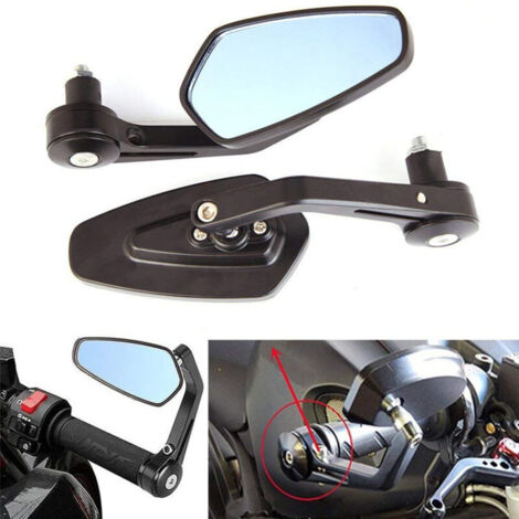 Specchietti retrovisori per moto da 7/8" 22mm, specchietti laterali antiriflesso per manubrio per Yamaha Suzuki Kawasaki