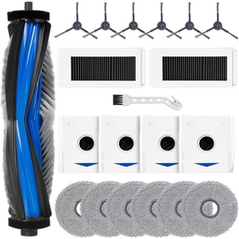 Kit di accessori per robot aspirapolvere Ecovacs Deebot N30 PRO OMNI / N30 PRO / N30 OMNI, 1 spazzola a rullo, 2 filtri, 6 panni per la pulizia, 4 sacchetti per la polvere, 6 spazzole laterali di rica (1/4)